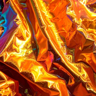 Abstract Background Of Crumpled Metallic Gold Foil