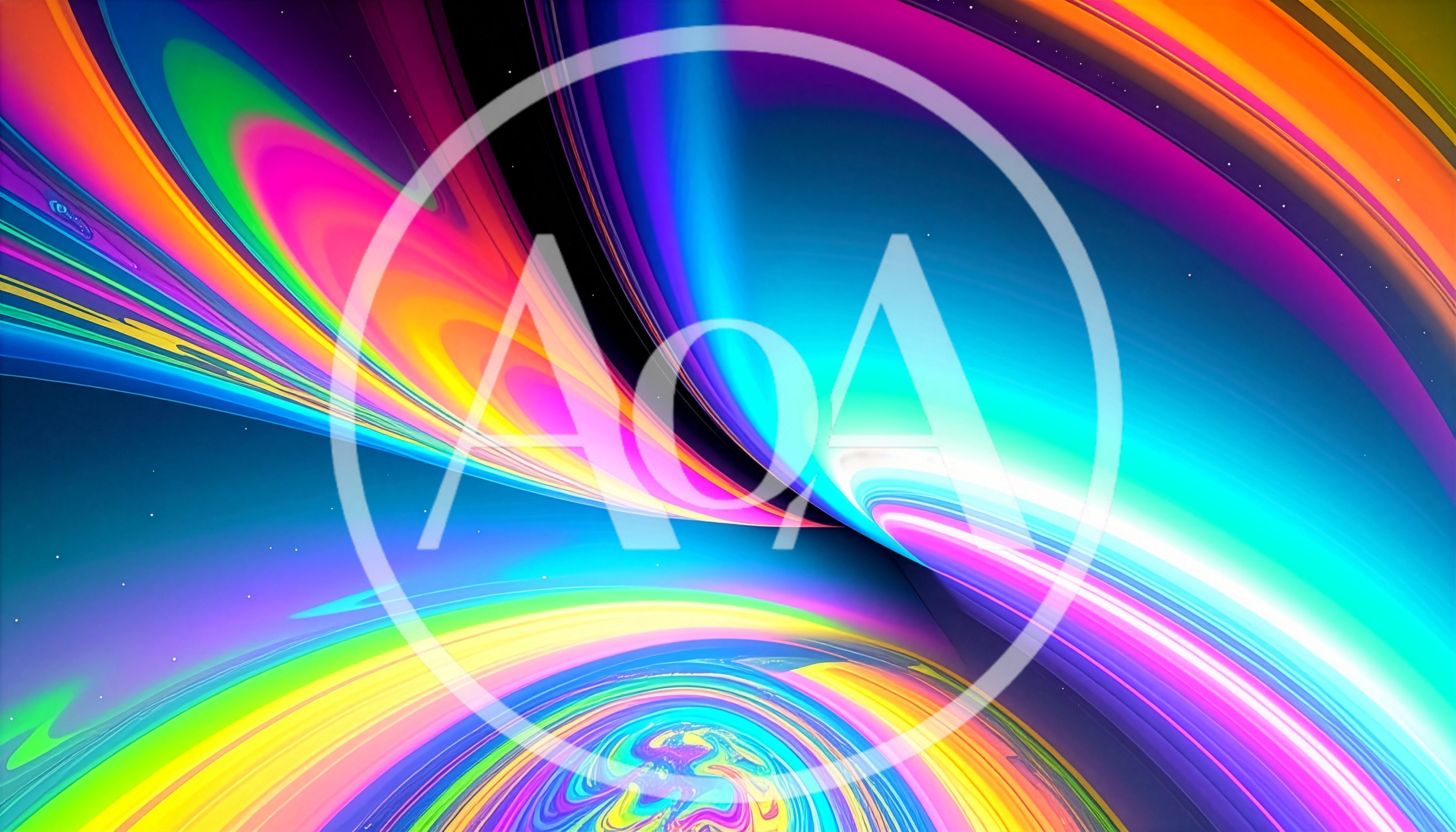 Abstract Colorful Fluid Swirls Background