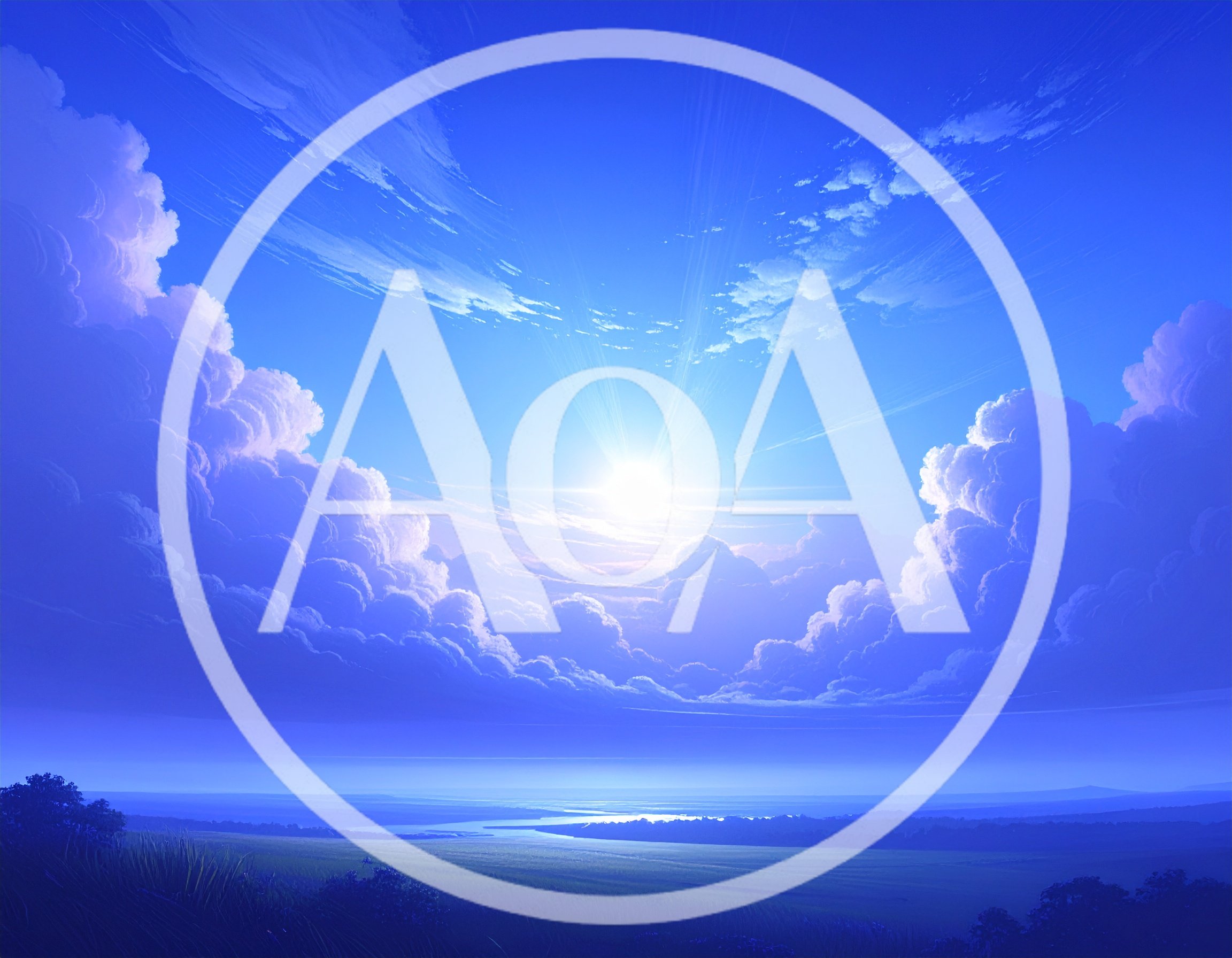 Radiant Sun Shining Over A Vast Blue Landscape
