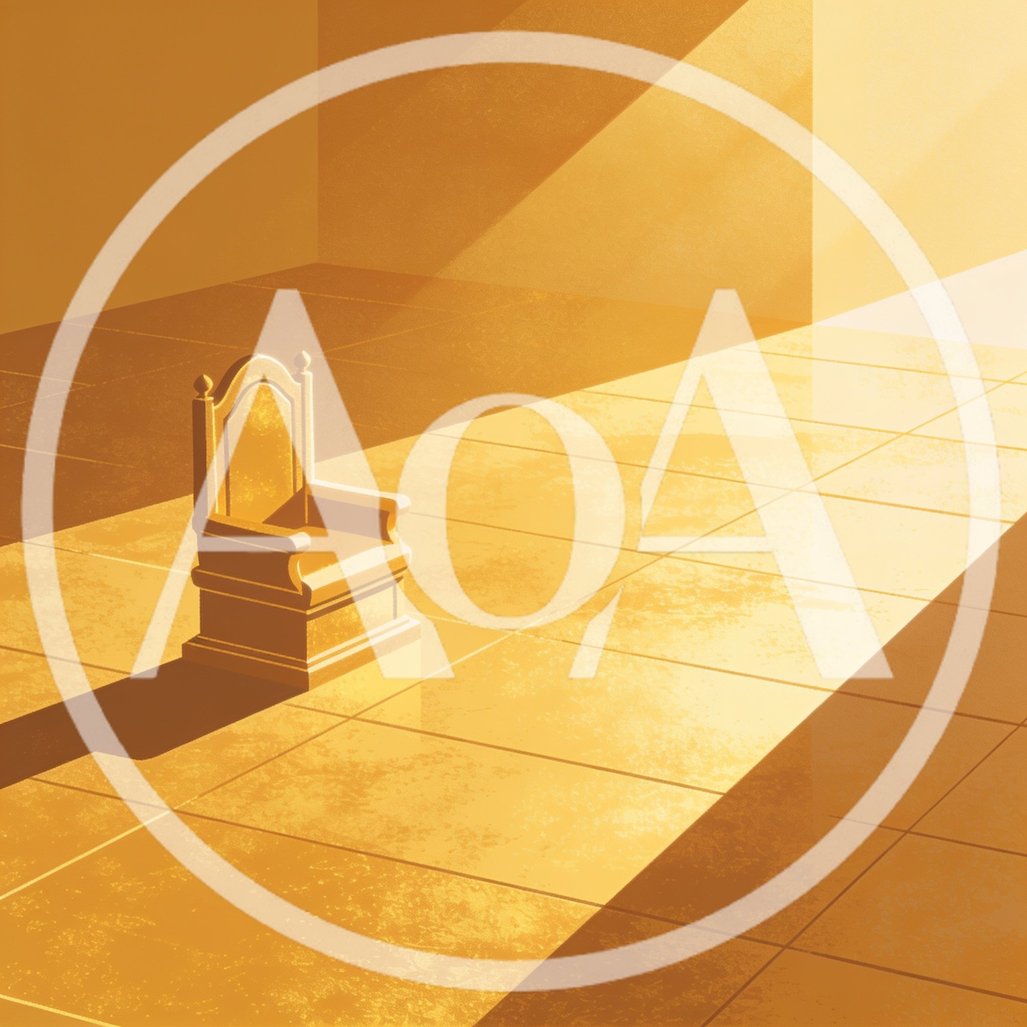 Golden Throne Sitting In A Sunlit Empty Hall