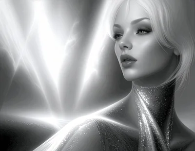 Ethereal Portrait Of A Radiant Blonde Woman