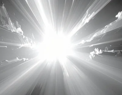Abstract Bright Light Burst With Streaking Cloud Effects