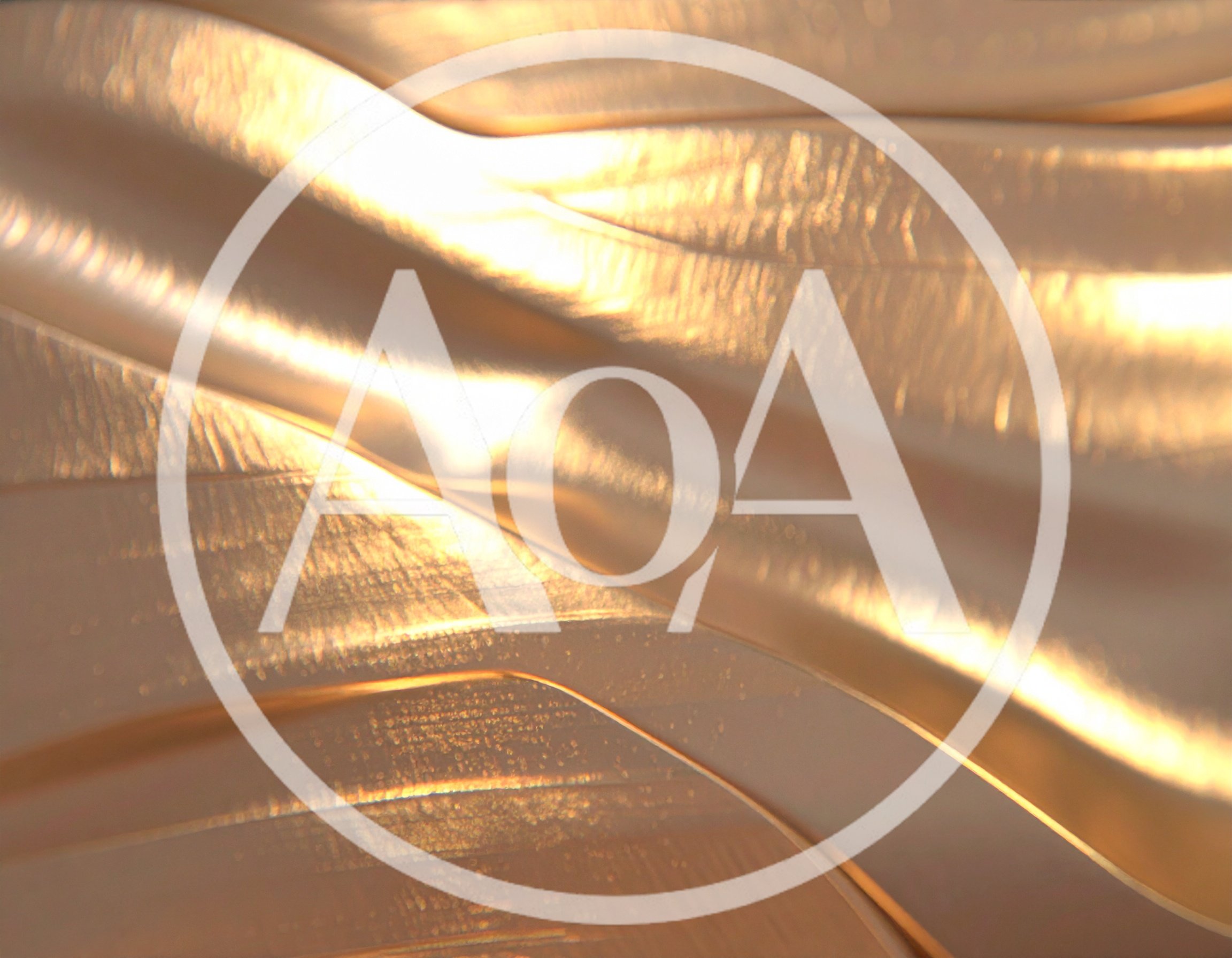 Abstract Golden Silk Fabric Waves Background