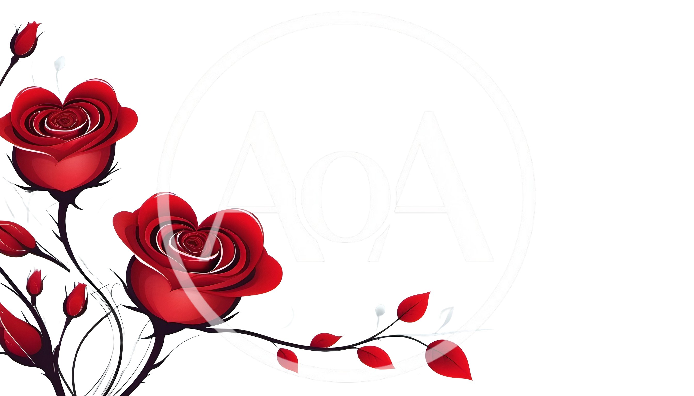 Heart Shaped Red Roses Illustration