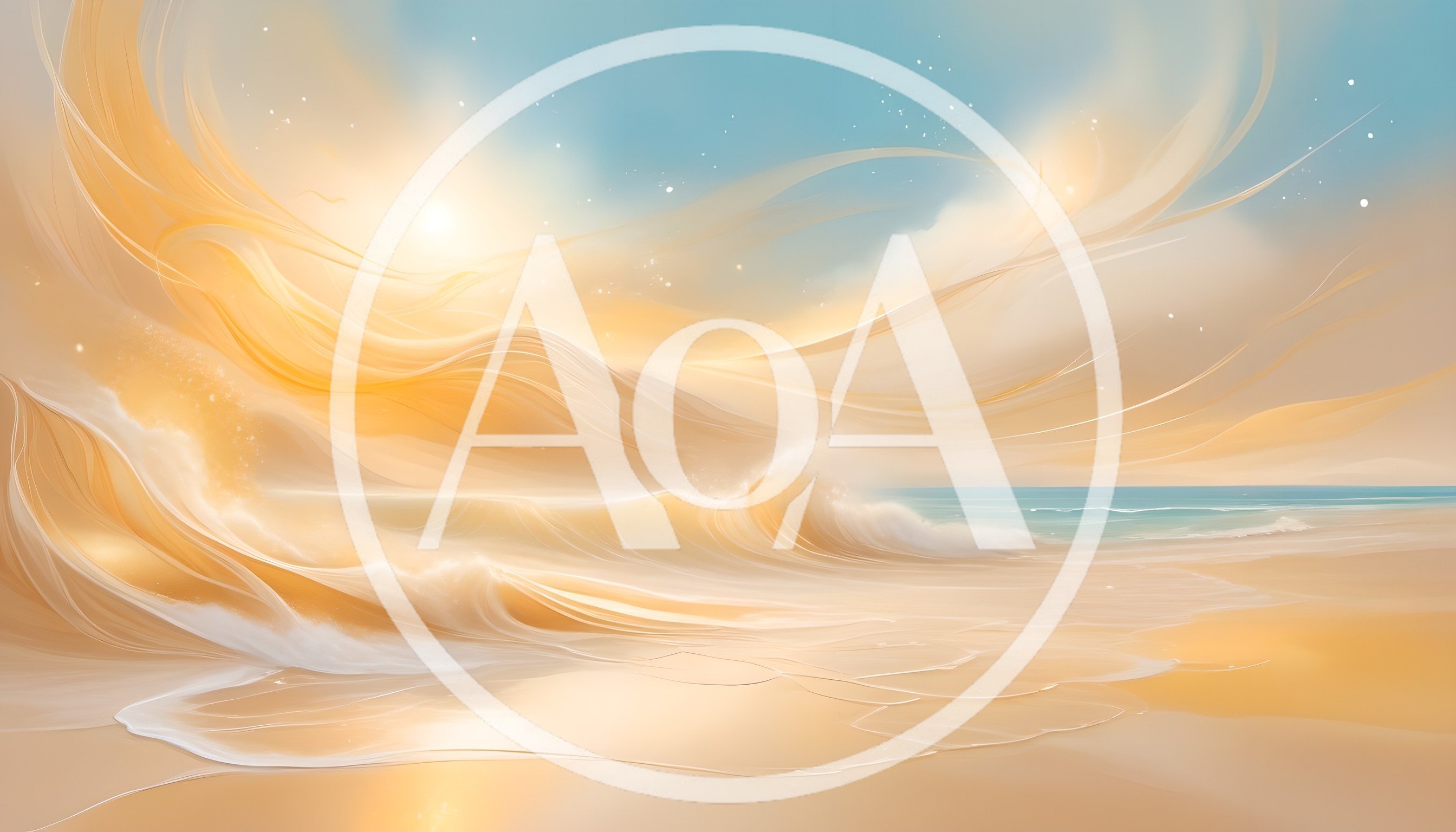 Abstract Golden Ocean Waves At Sunset