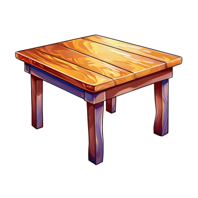 Wooden Table With Natural Grain Texture