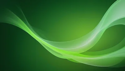 Abstract Green Flowing Waves Background