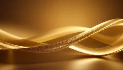 Abstract Golden Wave Motion Background