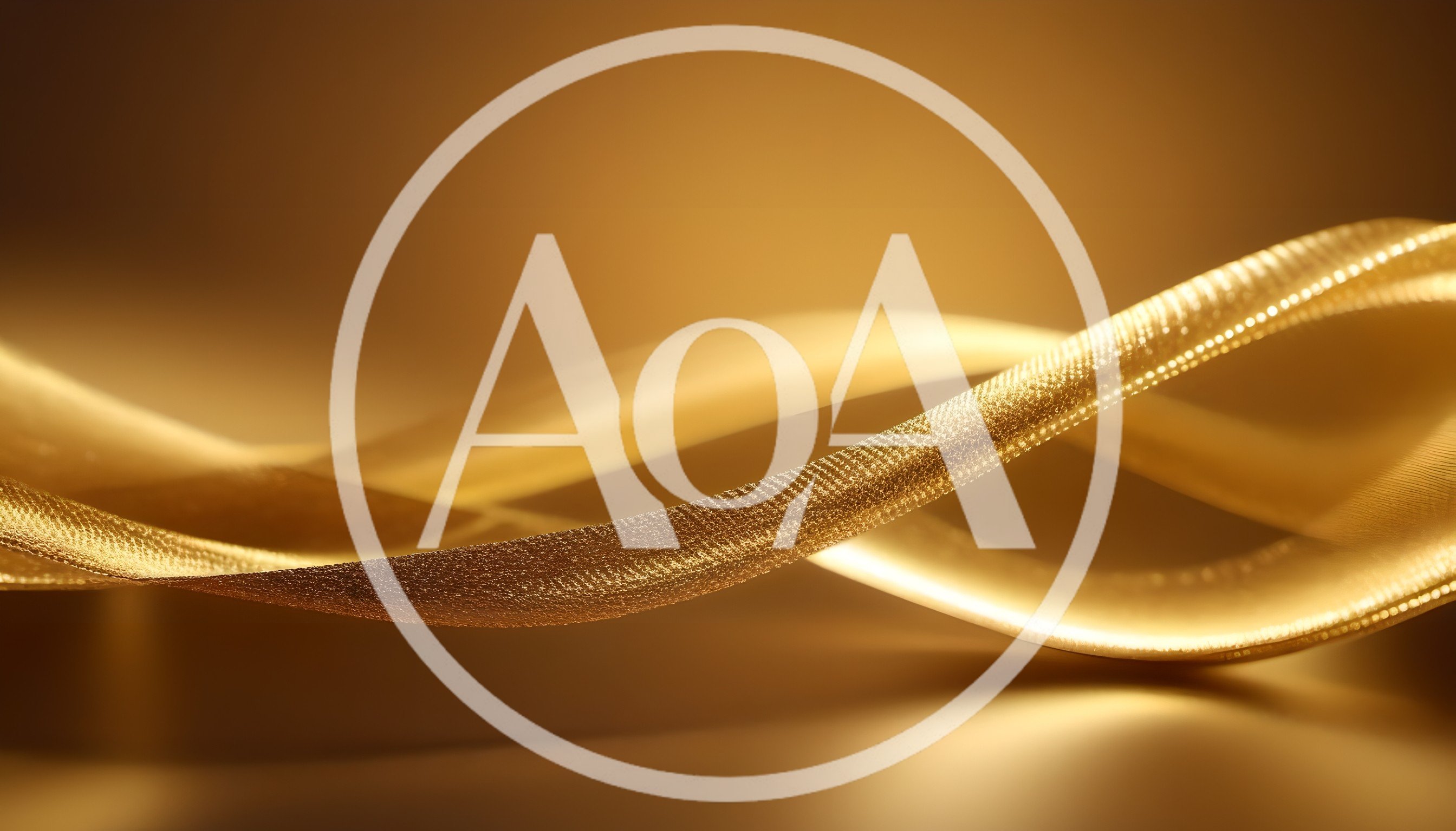 Abstract Golden Wave Motion Background