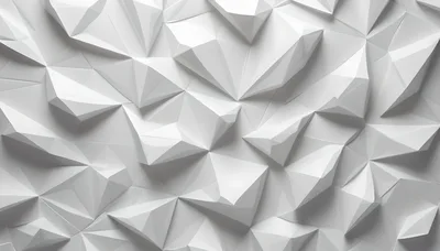 Abstract White Geometric Low Poly Background