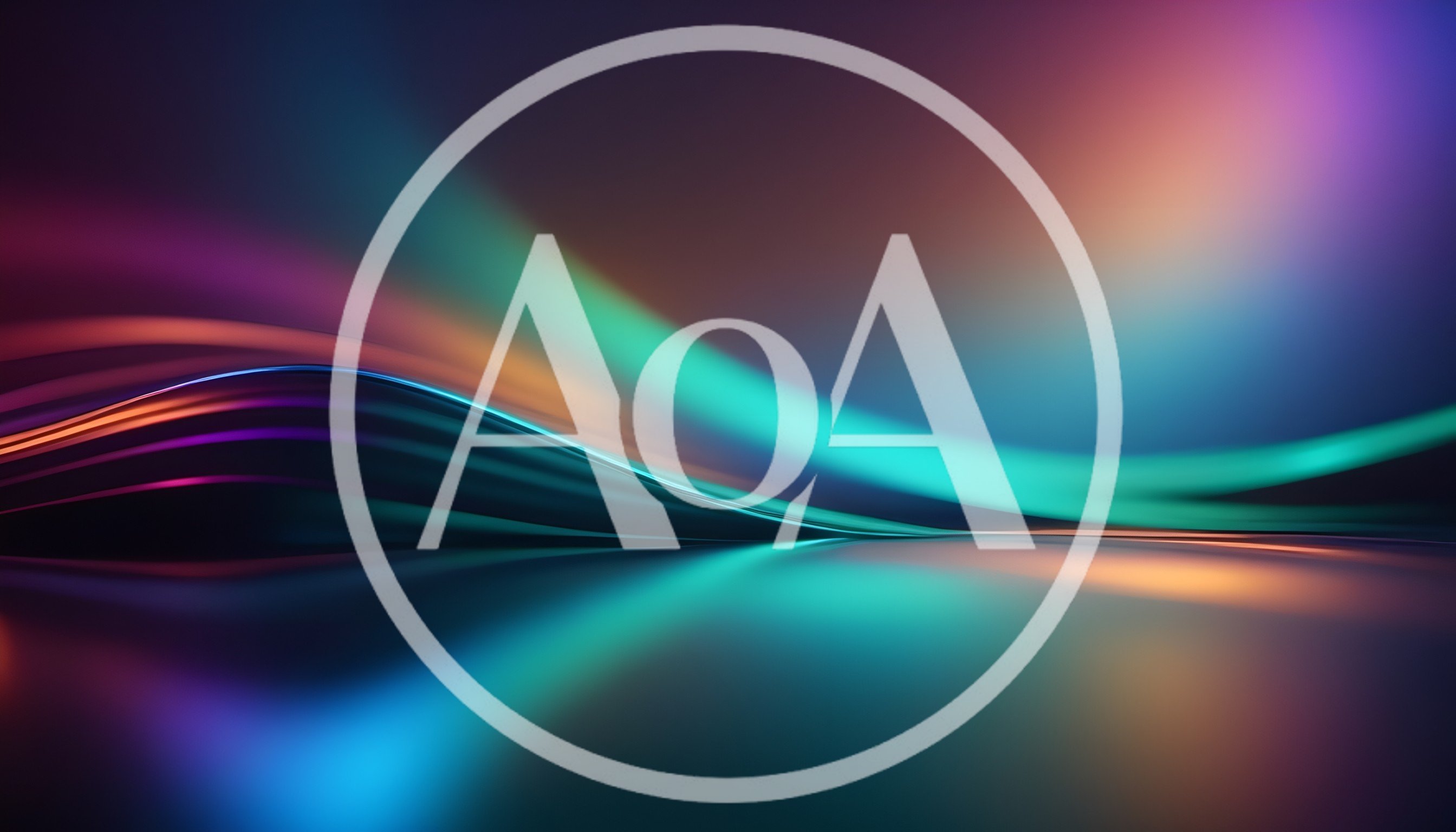Abstract Neon Light Waves Background