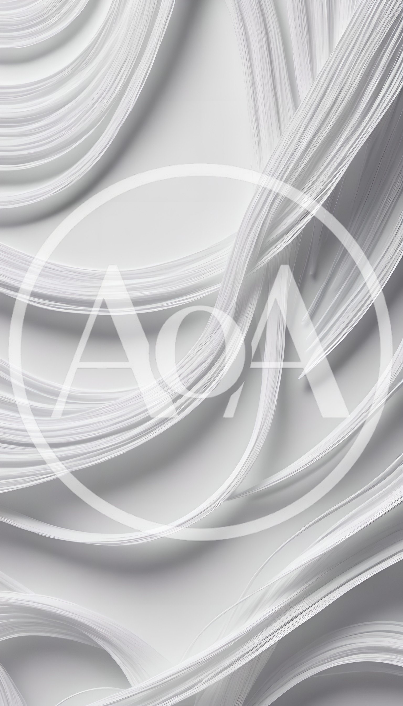 Abstract White Paper Strips Curving On Light Background