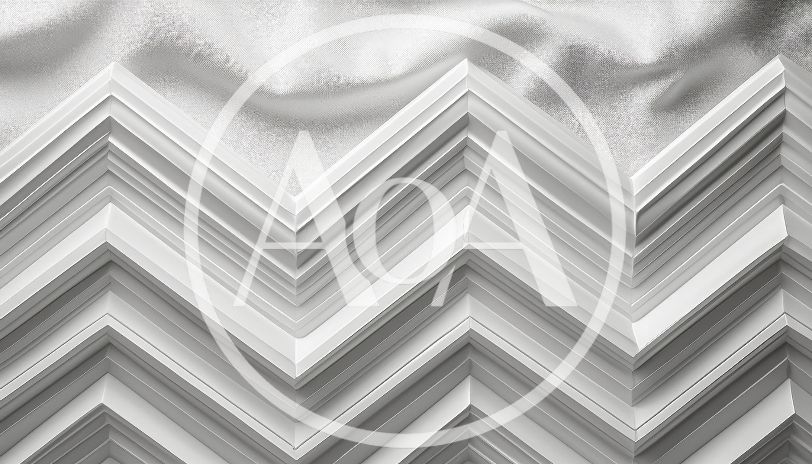 Abstract White Zigzag Architectural Molding Background