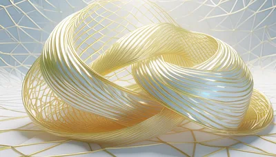 Abstract Golden Twisted Ribbon Structure