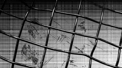Abstract Metal Grid Texture With Scratched Surface