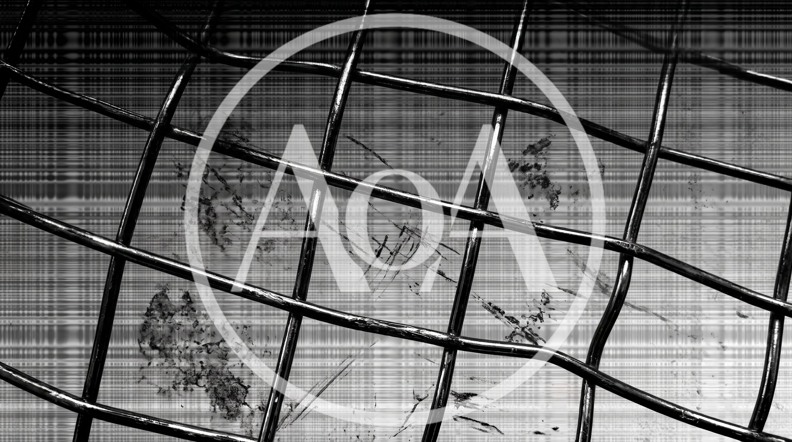 Abstract Metal Grid Texture With Scratched Surface