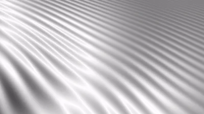 Abstract White Silk Fabric Rippling In Motion