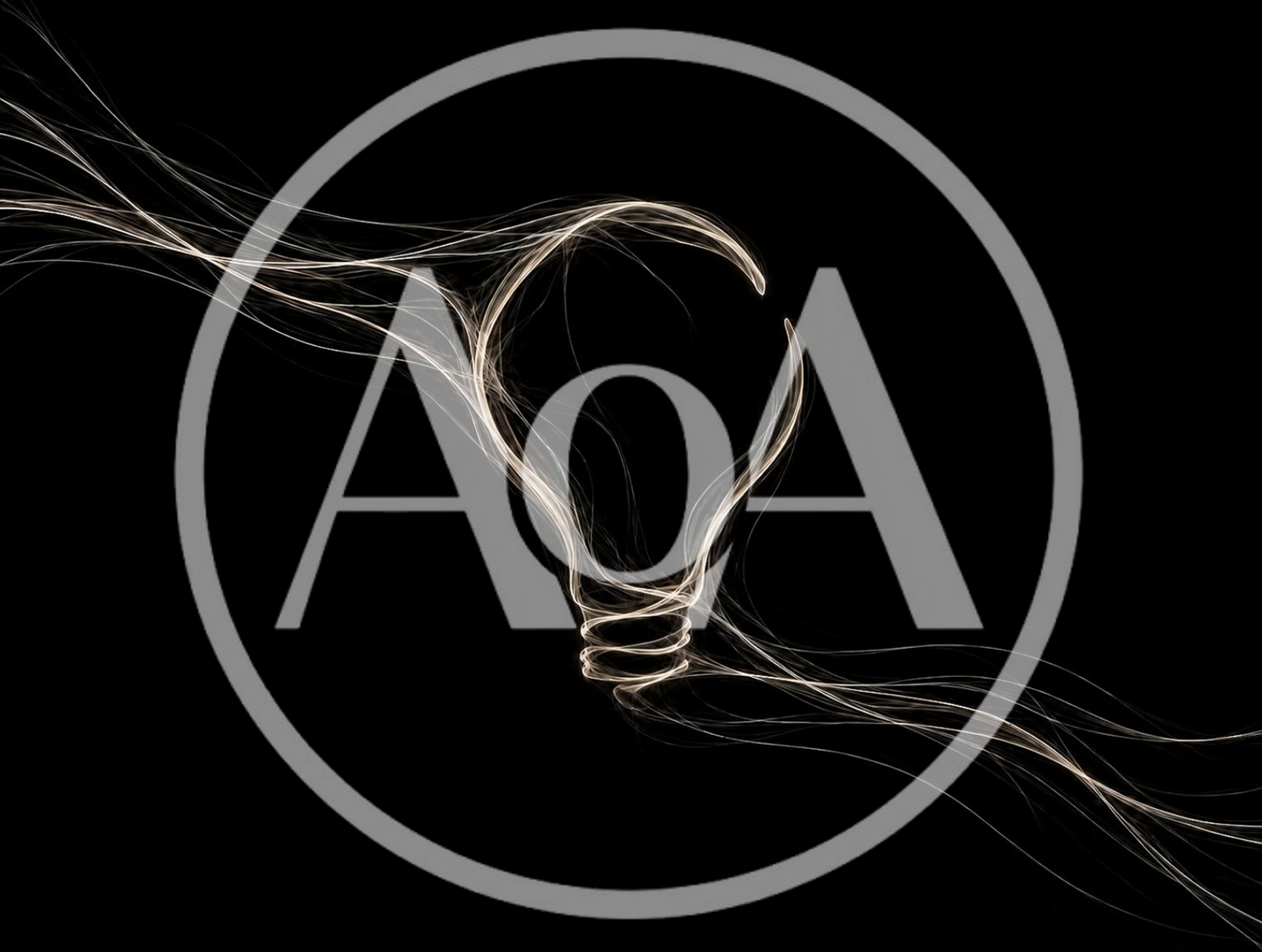 Abstract Light Bulb Formed By Flowing Smoke Trails