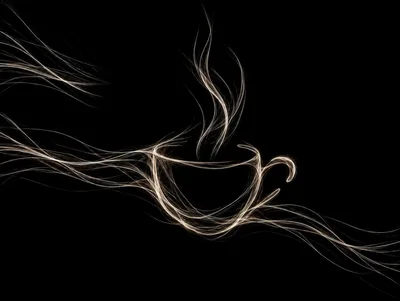 Abstract Smoke Illustration Of A Coffee Cup