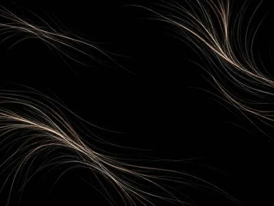Abstract Flowing Light Streaks On Black Background