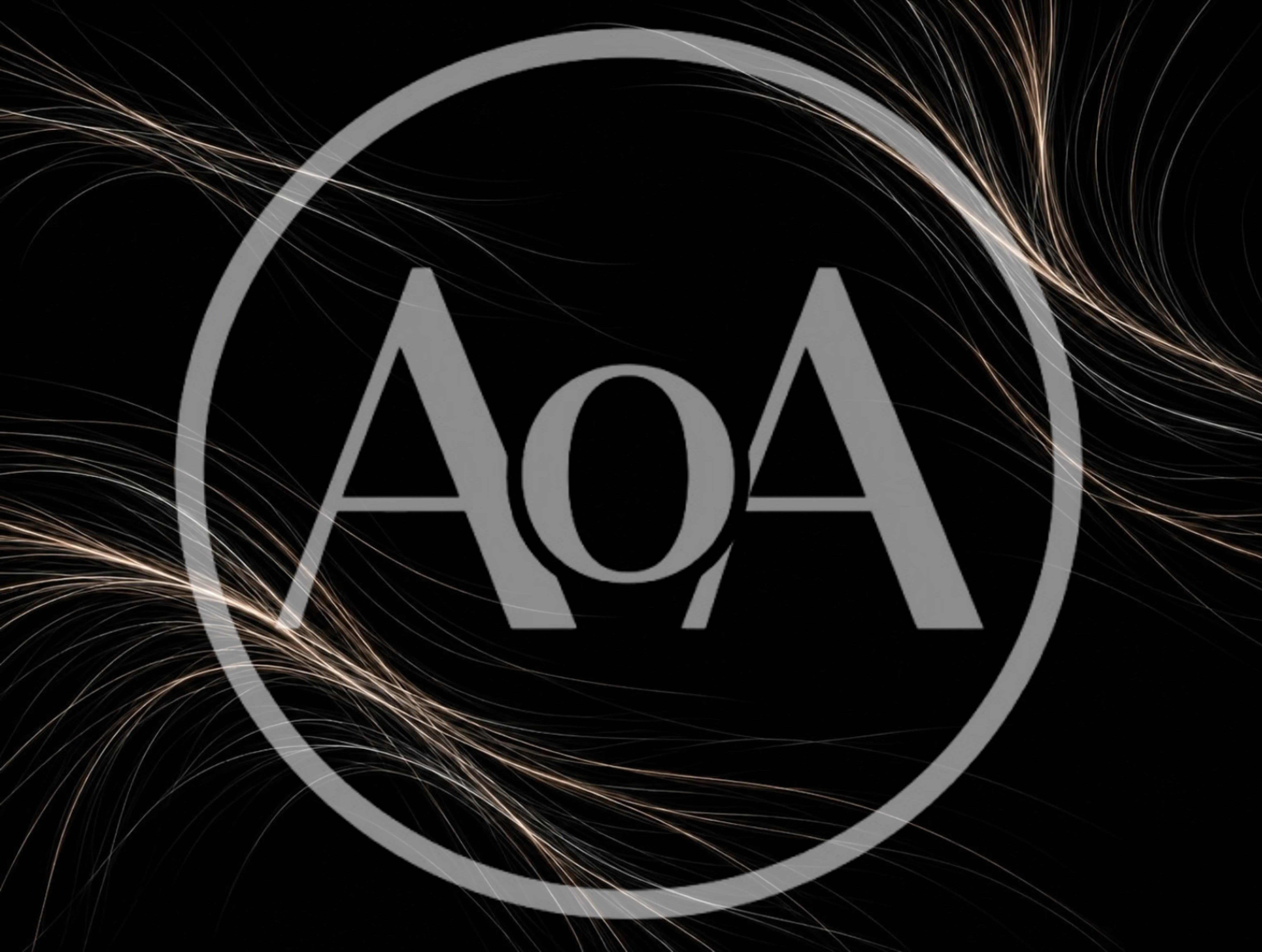 Abstract Flowing Light Streaks On Black Background