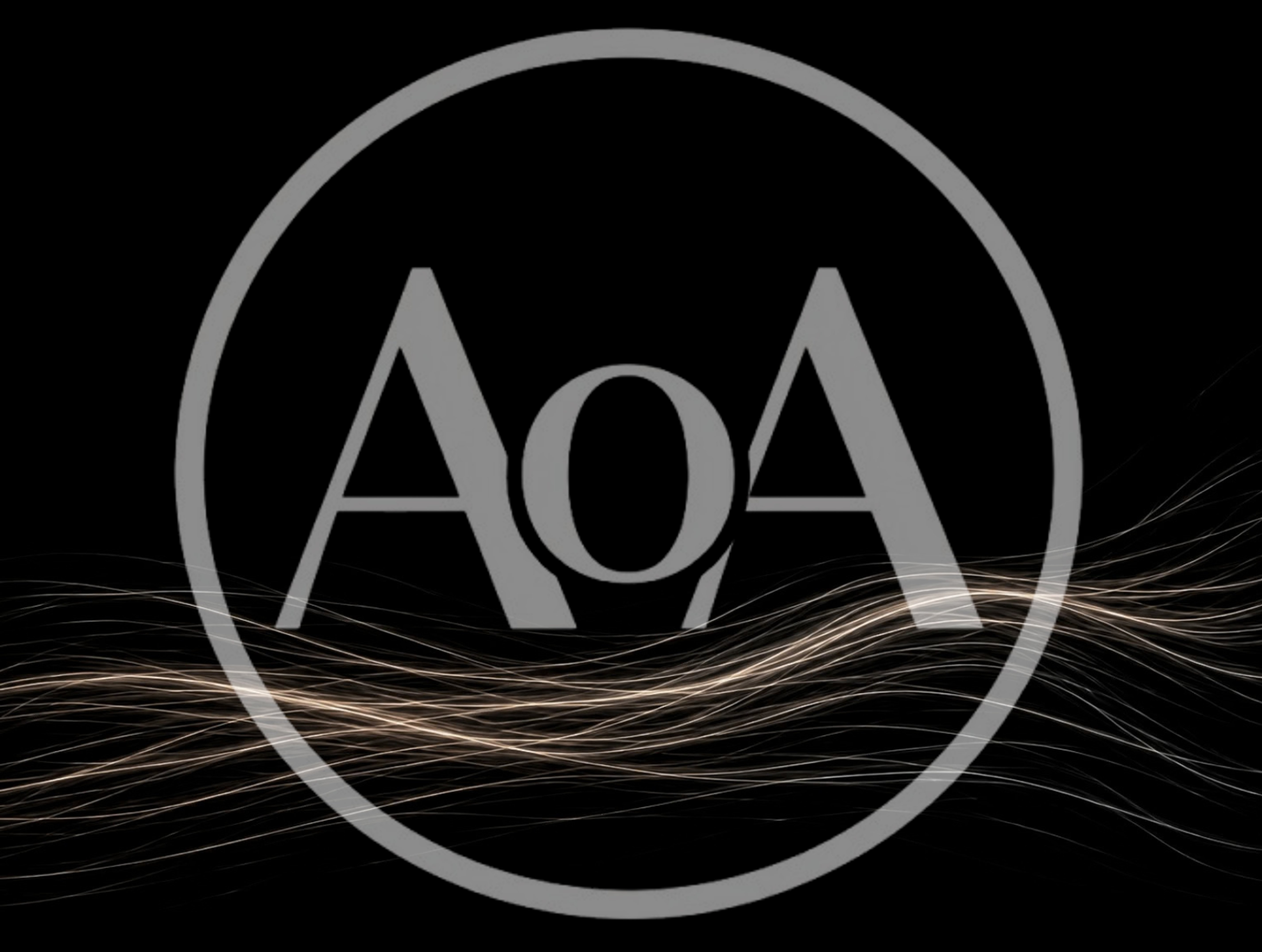 Abstract Light Trails Flowing On Black Background