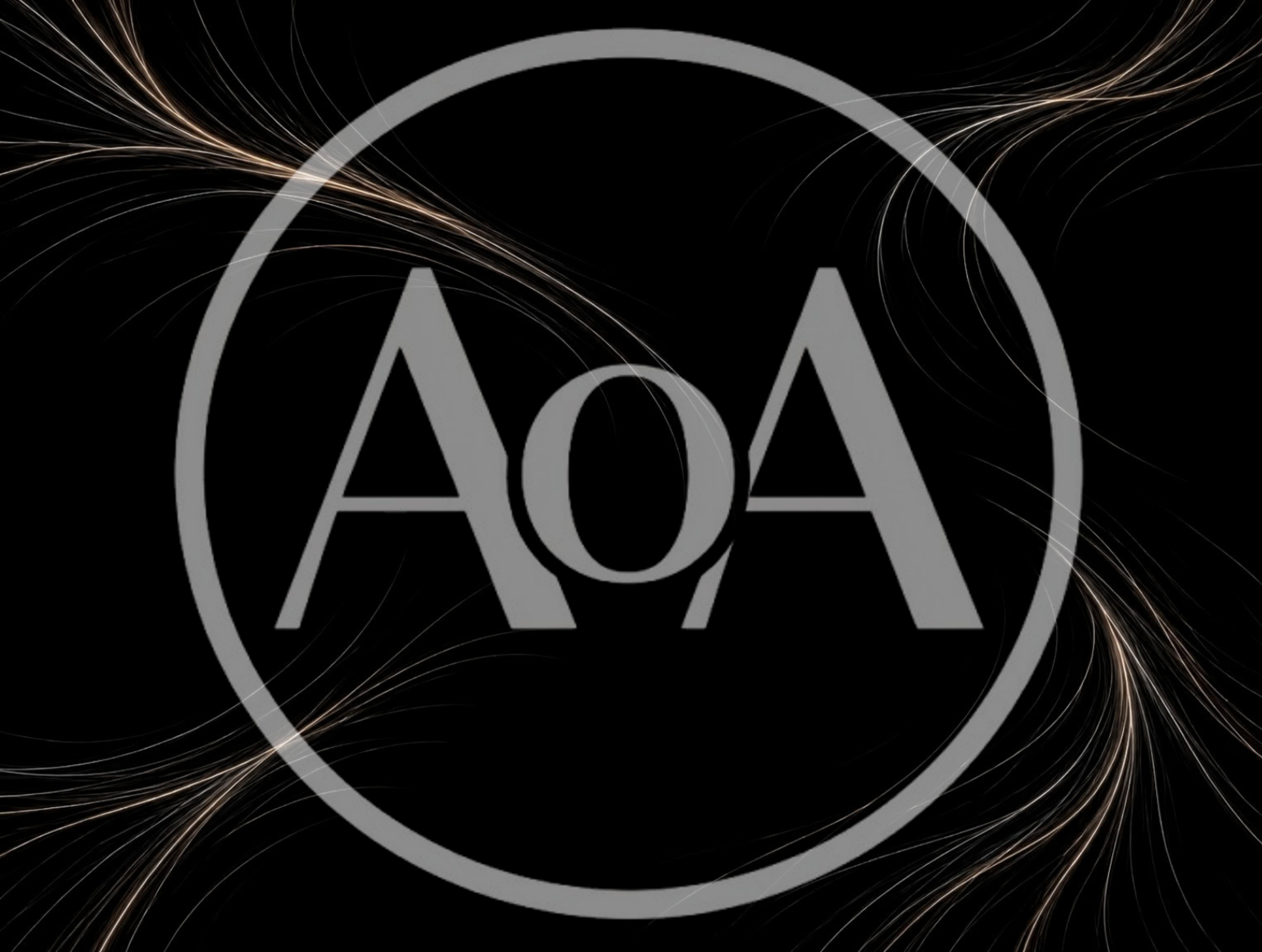 Abstract Flowing Light Streaks On Black Background