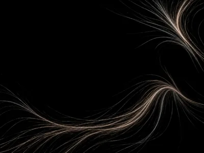 Abstract Fractal Light Streaks On Black Background