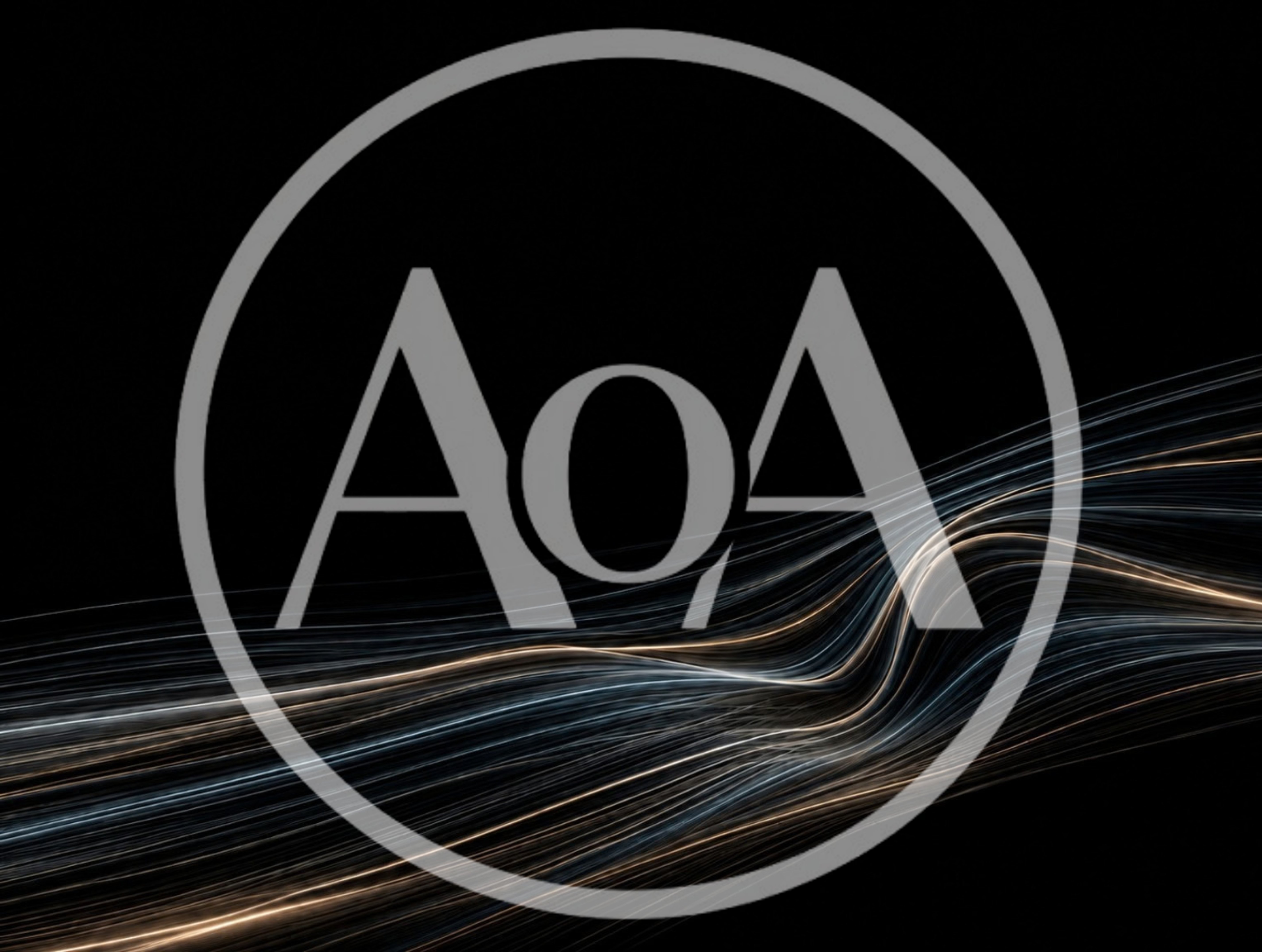 Abstract Flowing Light Streaks On Black Background