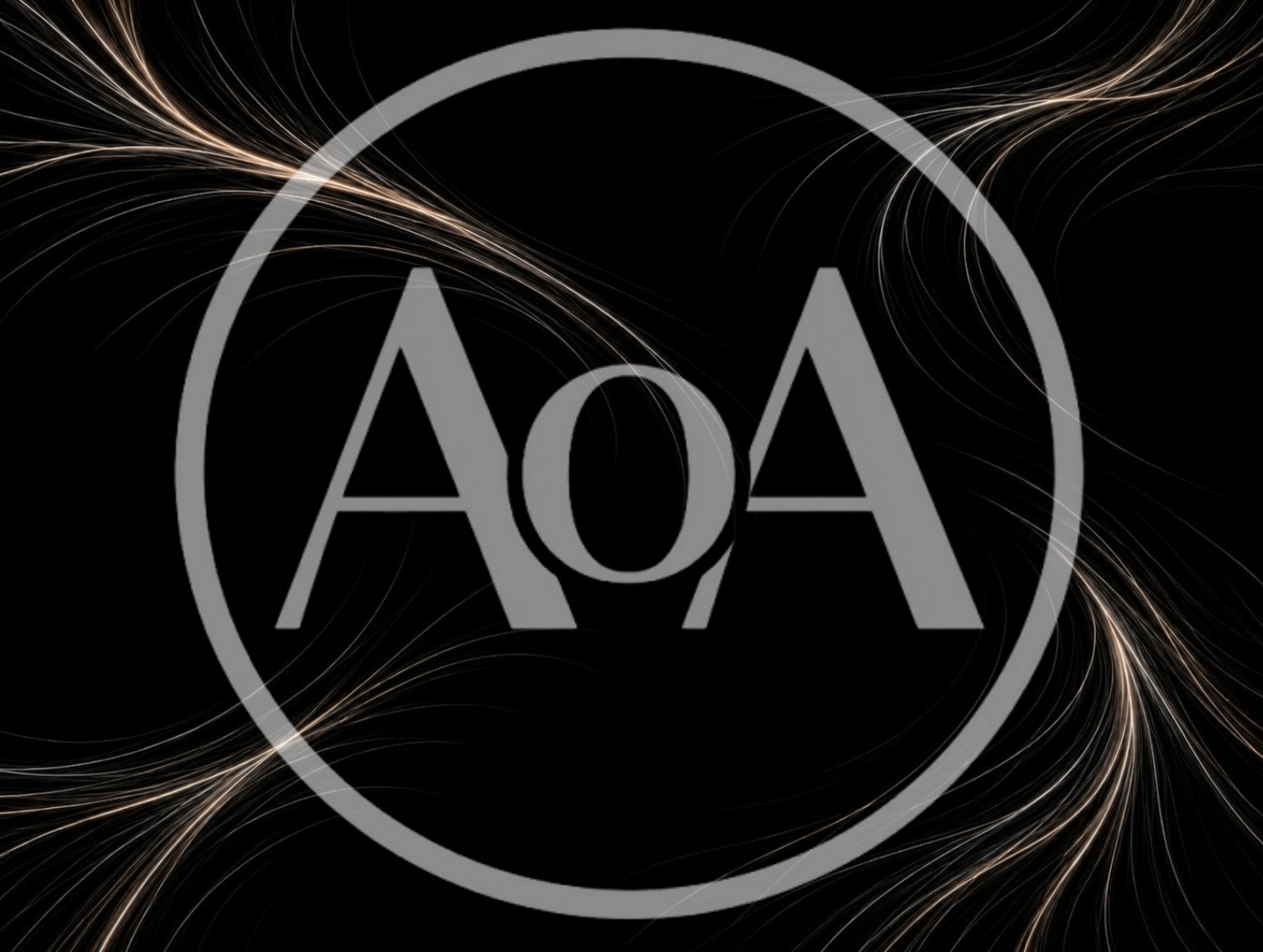 Abstract Flowing Light Streaks On Black Background