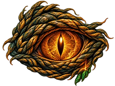Close Up Of A Golden Dragon Eye