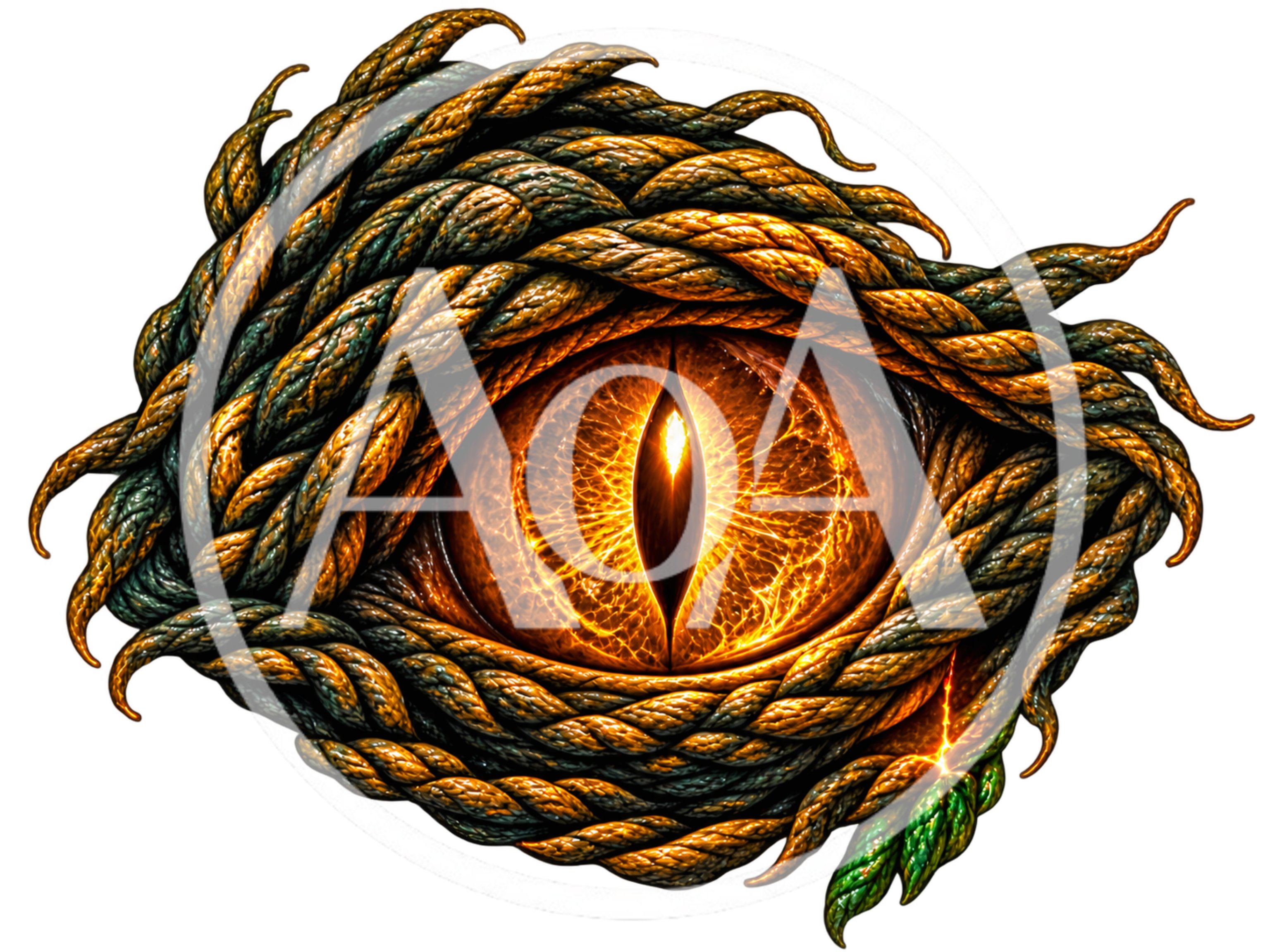 Close Up Of A Golden Dragon Eye