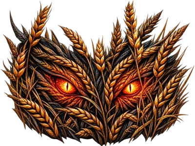 Glowing Predator Eyes Hidden Within Golden Wheat Stalks