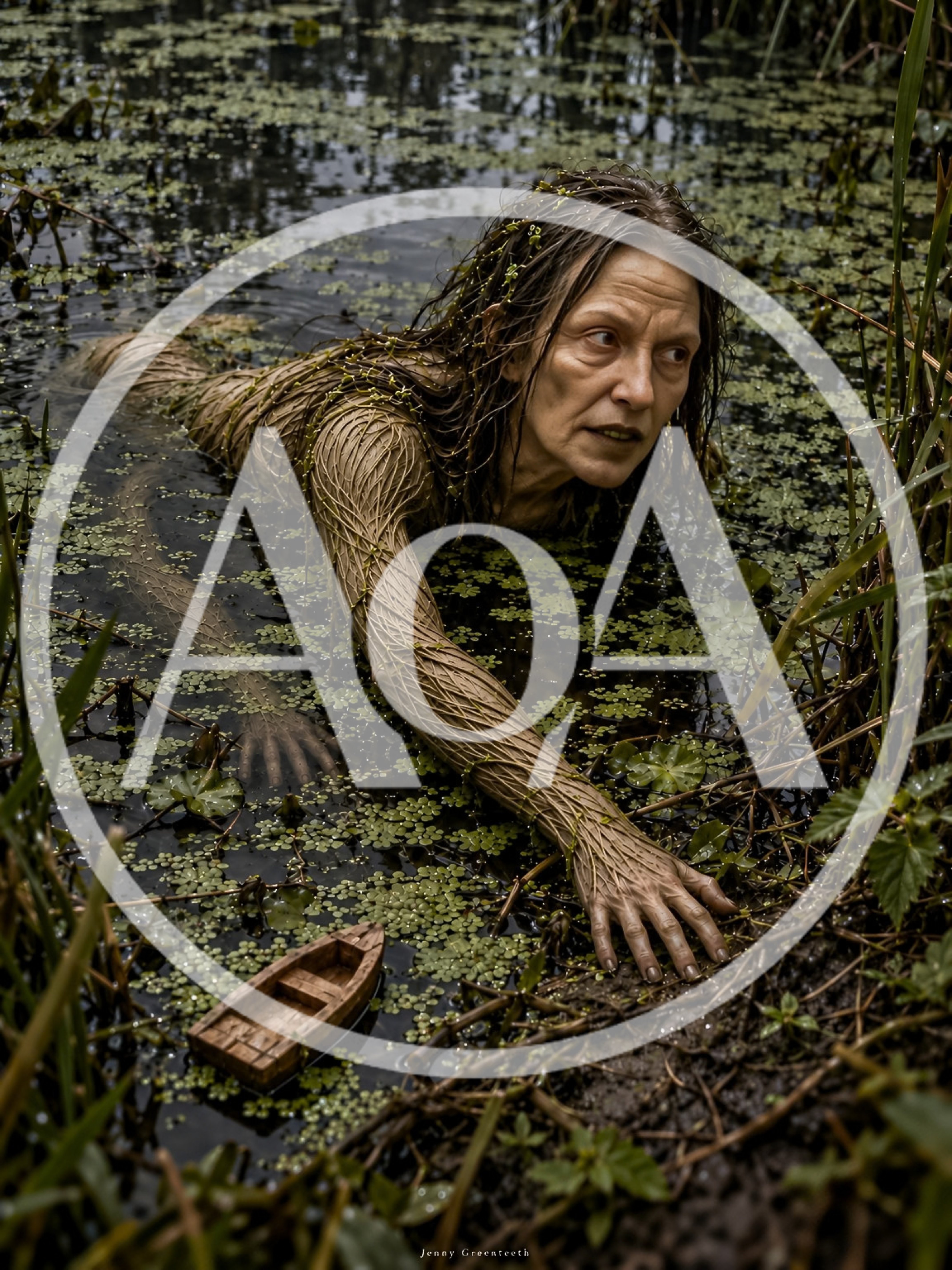 Swamp Creature Emerging From Murky Water