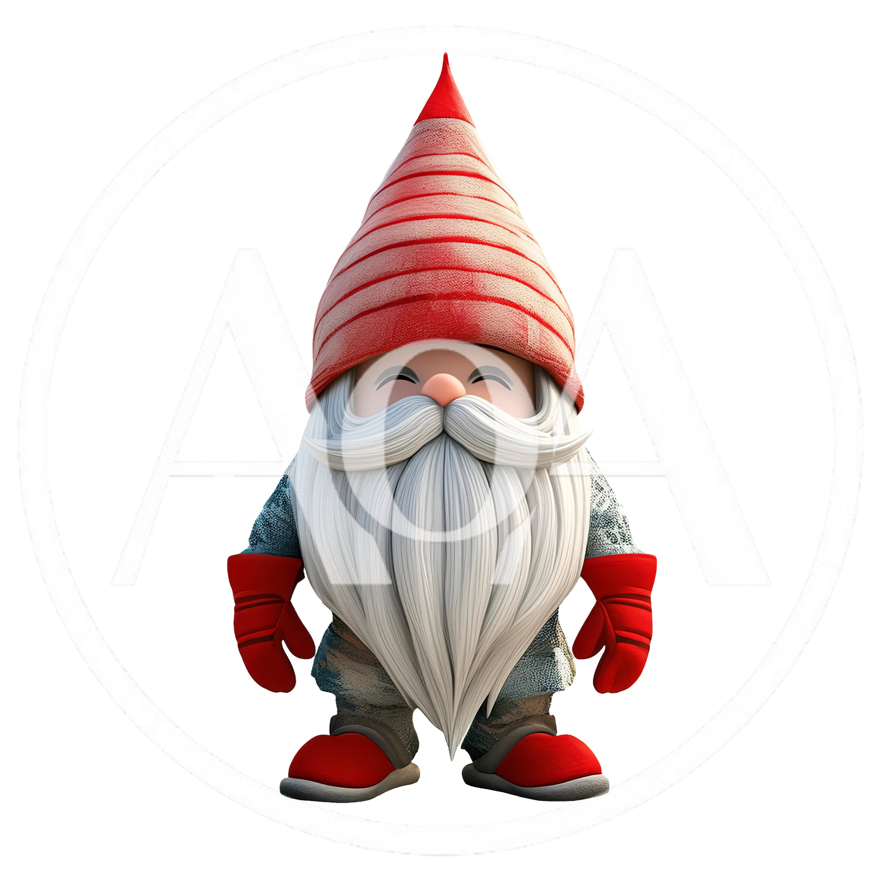 3D Rendered Garden Gnome With Red Hat
