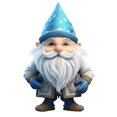 3D Rendered Fantasy Wizard Gnome Character