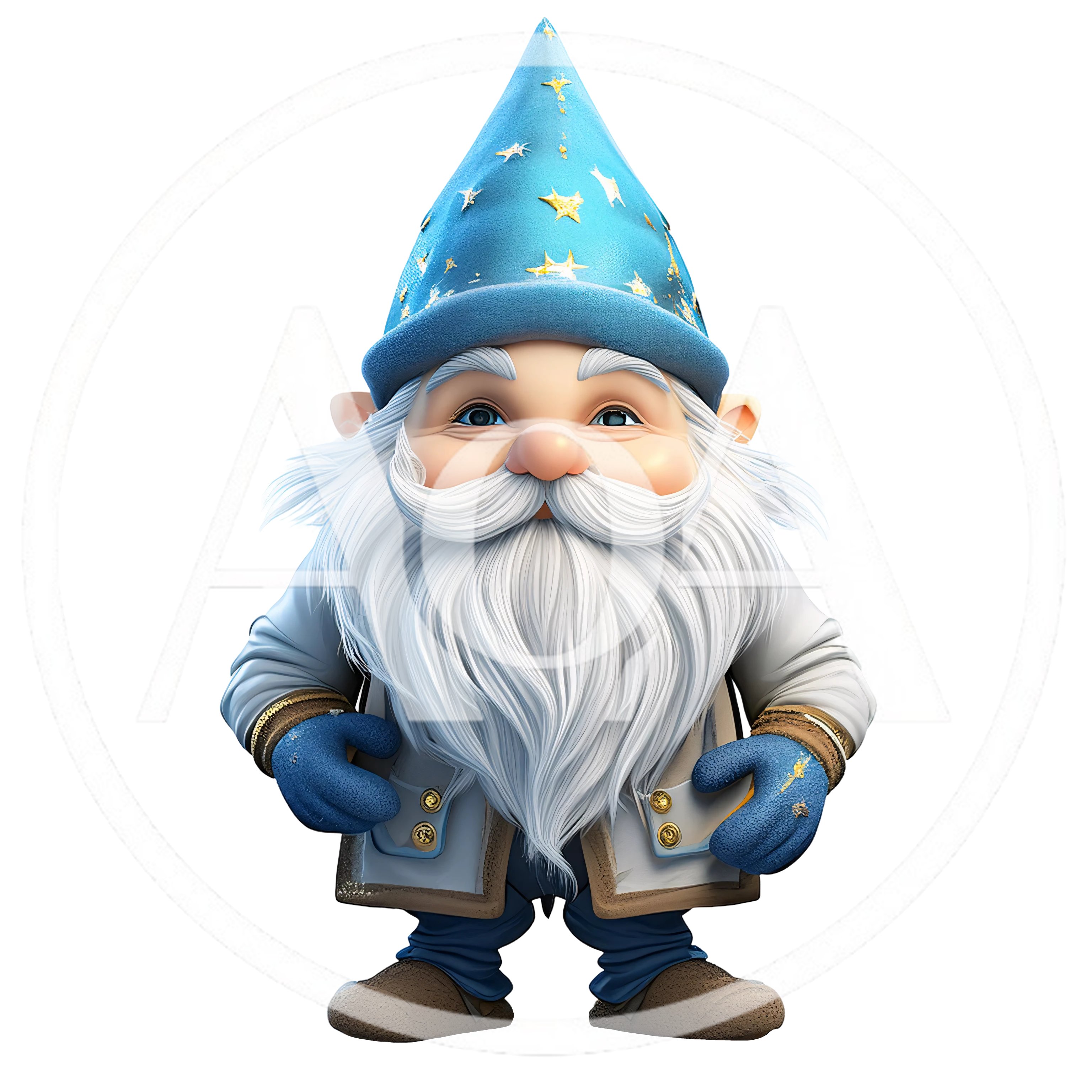 3D Rendered Fantasy Wizard Gnome Character