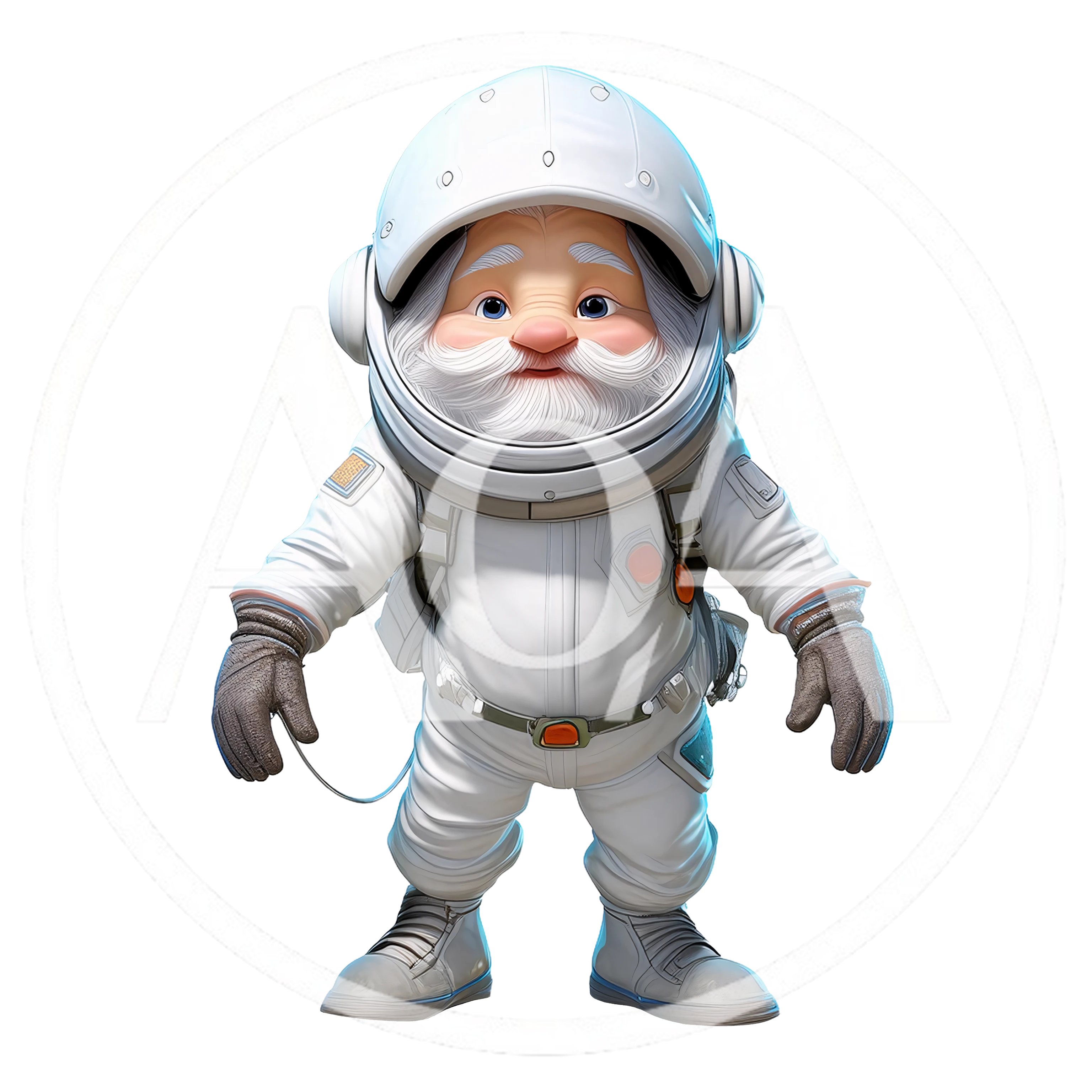 Santa Claus Dressed As An Astronaut In Space Suit