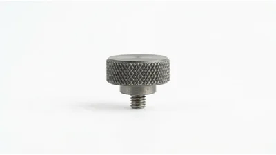 Metal Knurled Thumb Screw Isolated On White