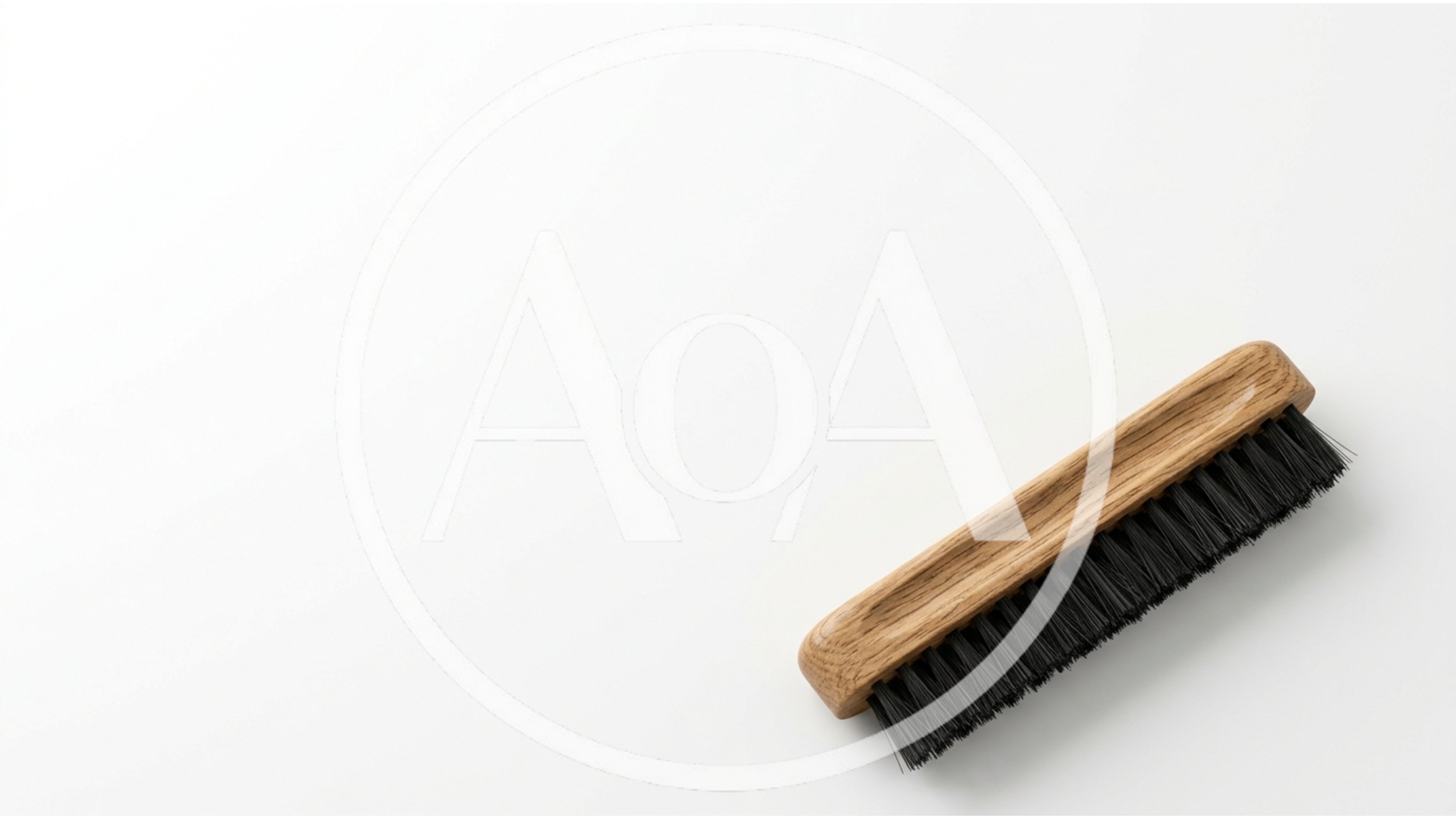 Wooden Shoe Brush With Black Bristles