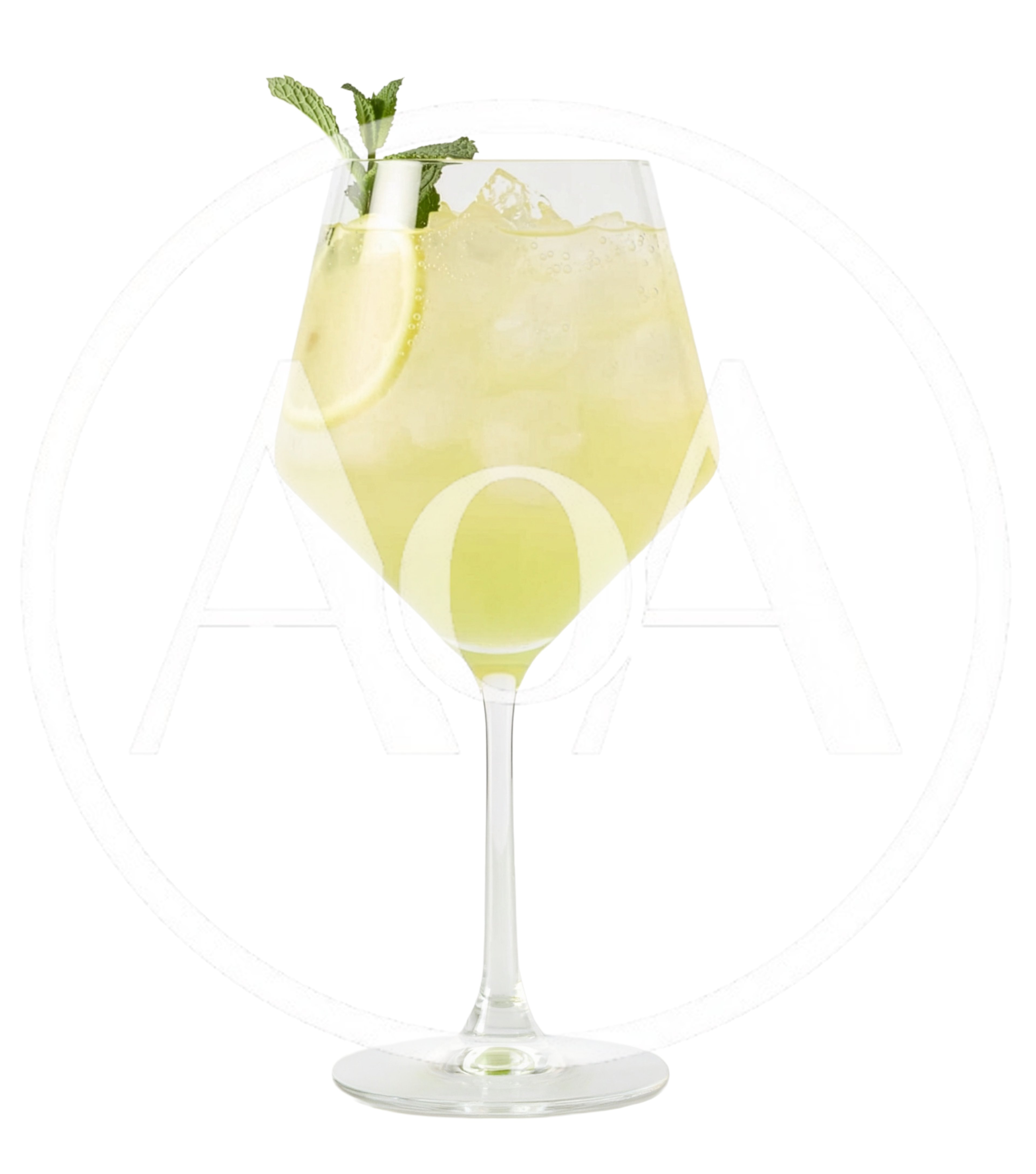 Refreshing Limoncello Spritz Cocktail In A Wine Glass