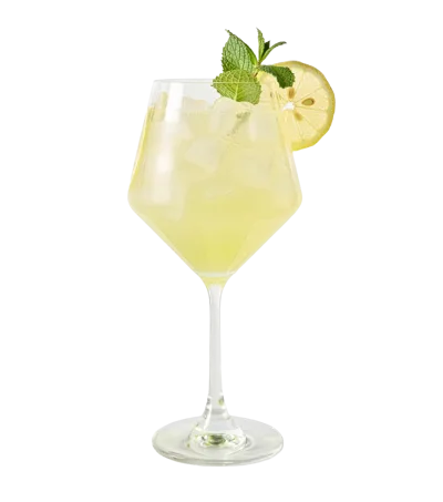 Refreshing Lemonade Cocktail With Mint Garnish