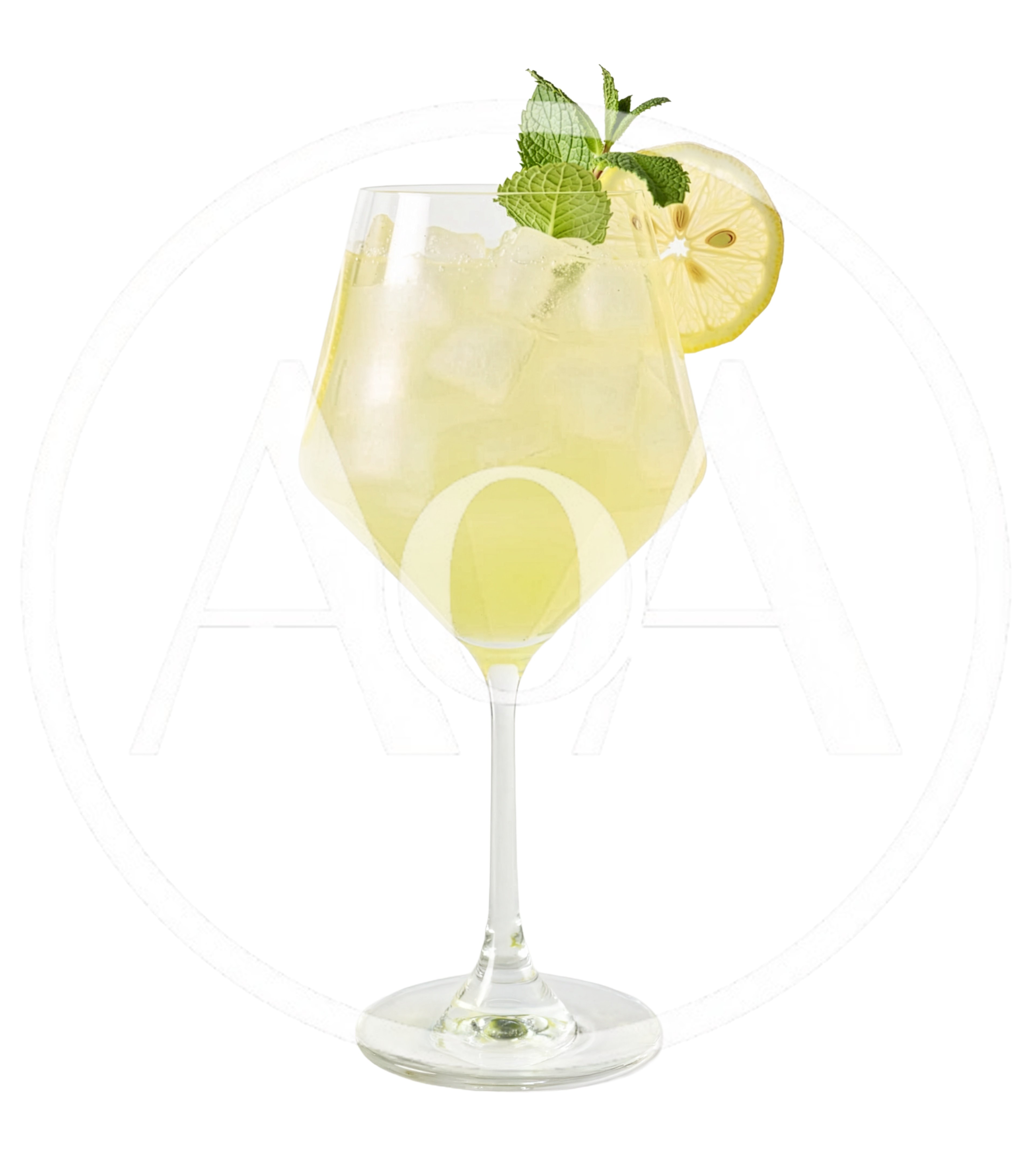 Refreshing Lemonade Cocktail With Mint Garnish