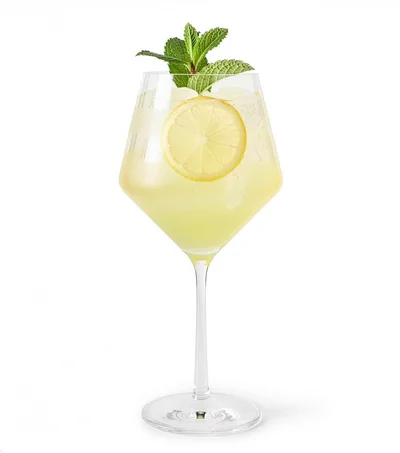 Refreshing Lemon Spritz Cocktail With Mint Garnish