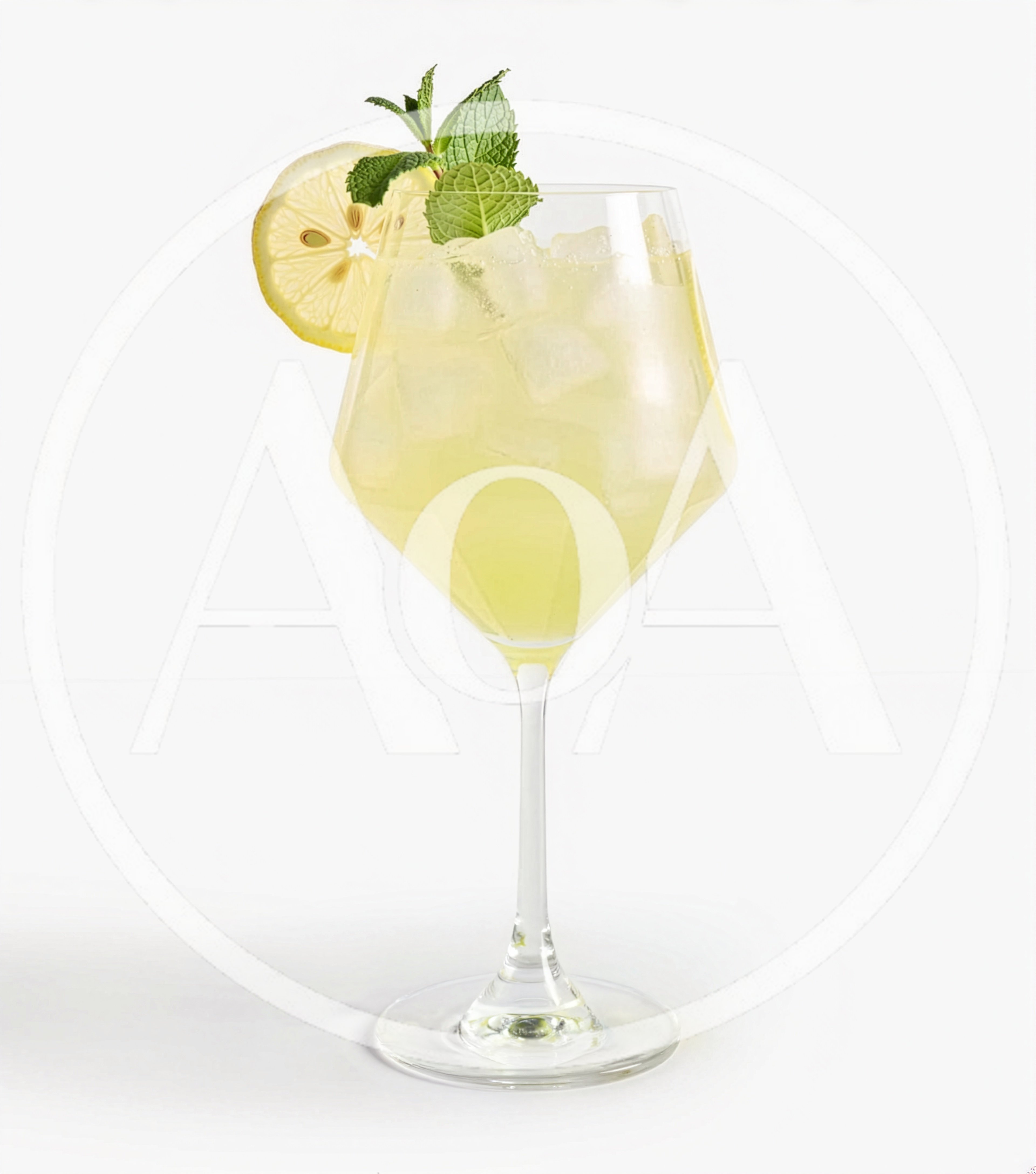 Refreshing Lemonade Cocktail With Mint Garnish