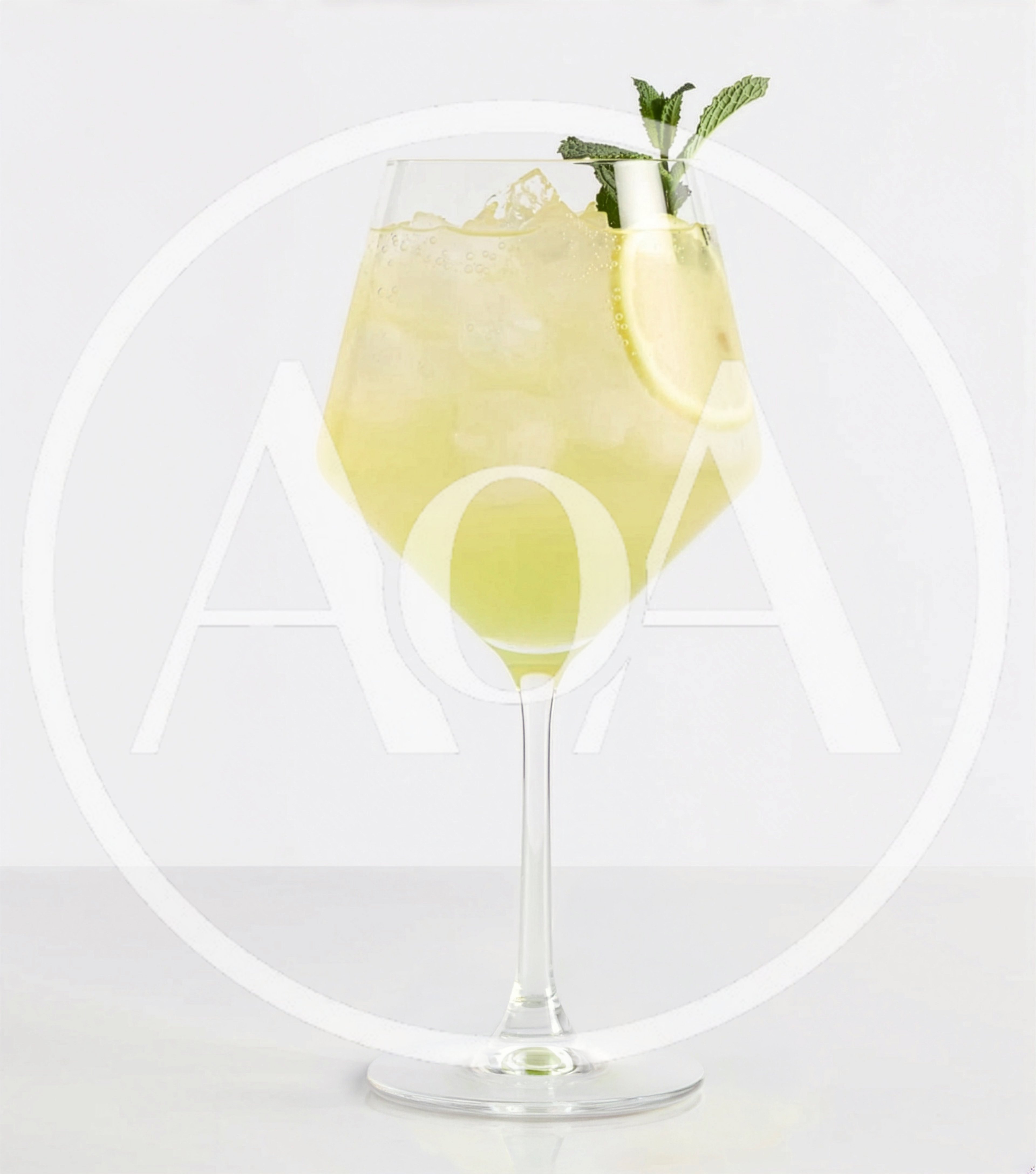 Refreshing Lemonade Cocktail With Mint Garnish