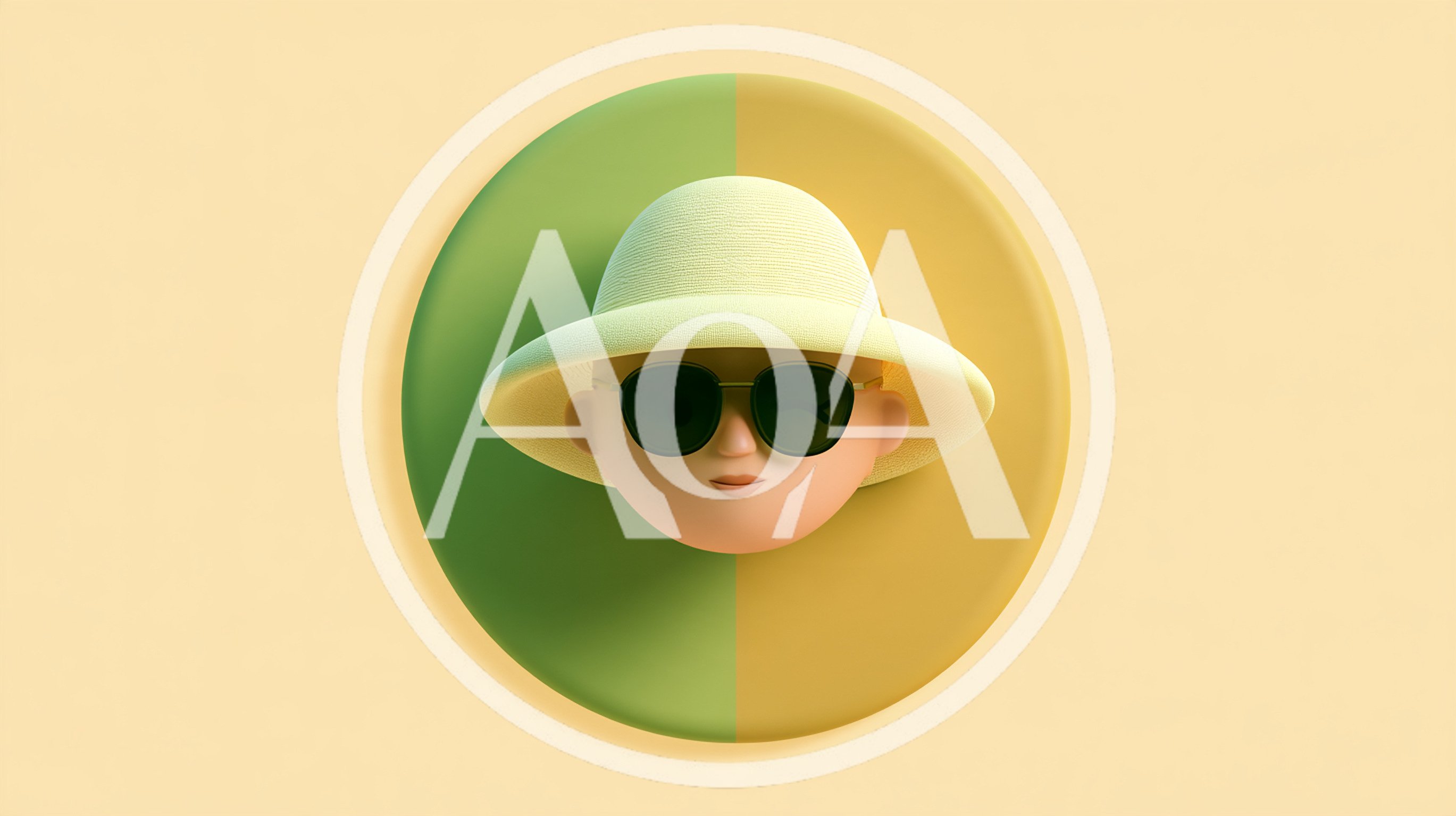3D Rendered Character Head With Hat And Sunglasses