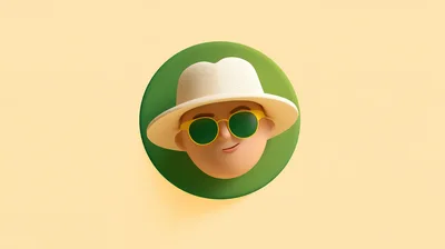 3D Rendered Cartoon Character Wearing Hat And Sunglasses