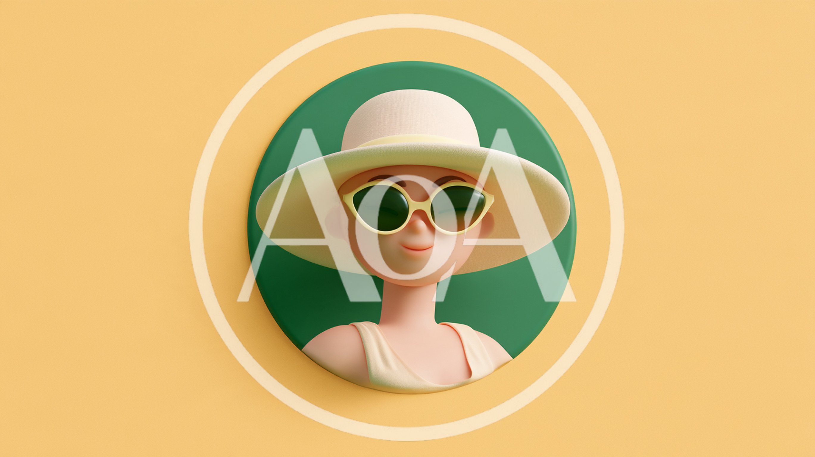 3D Rendered Avatar Of A Woman Wearing A Sun Hat