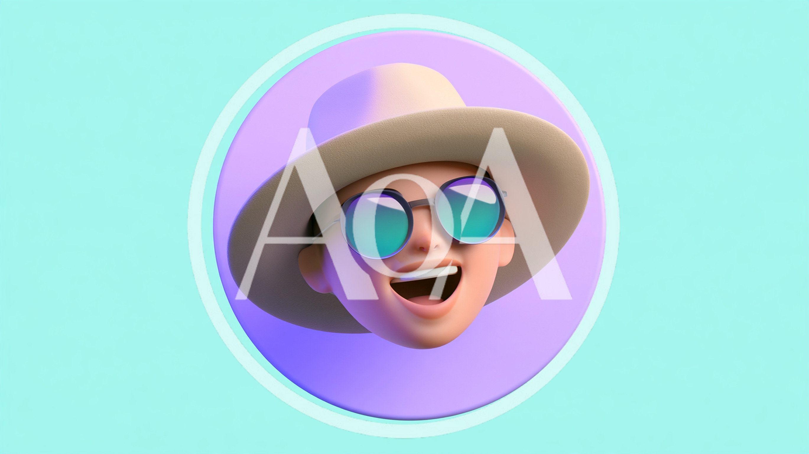 3D Rendered Cartoon Character Wearing A Sun Hat